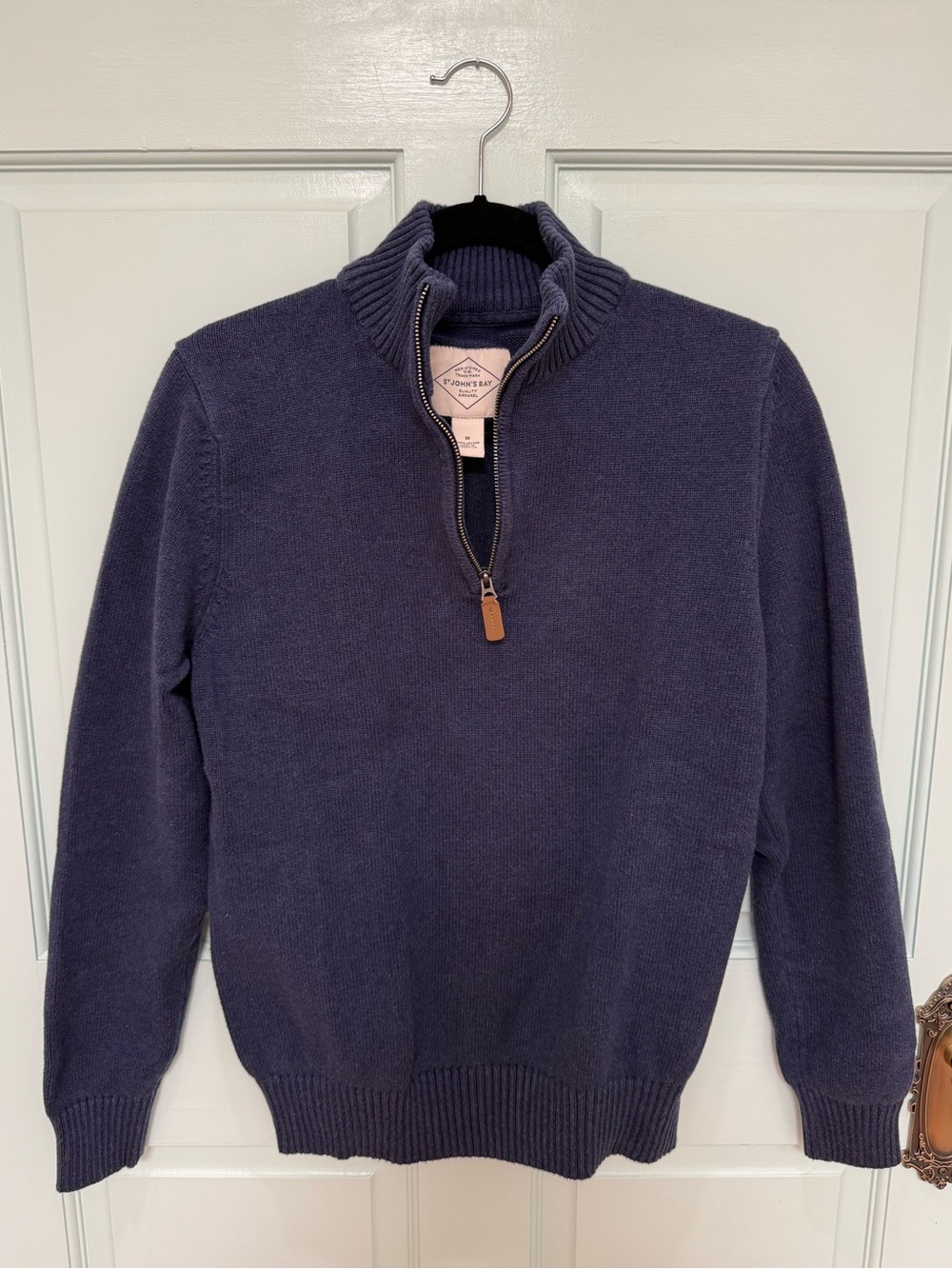 St. John’s Bay Men's Quarter-Zip Knit Sweater - Navy